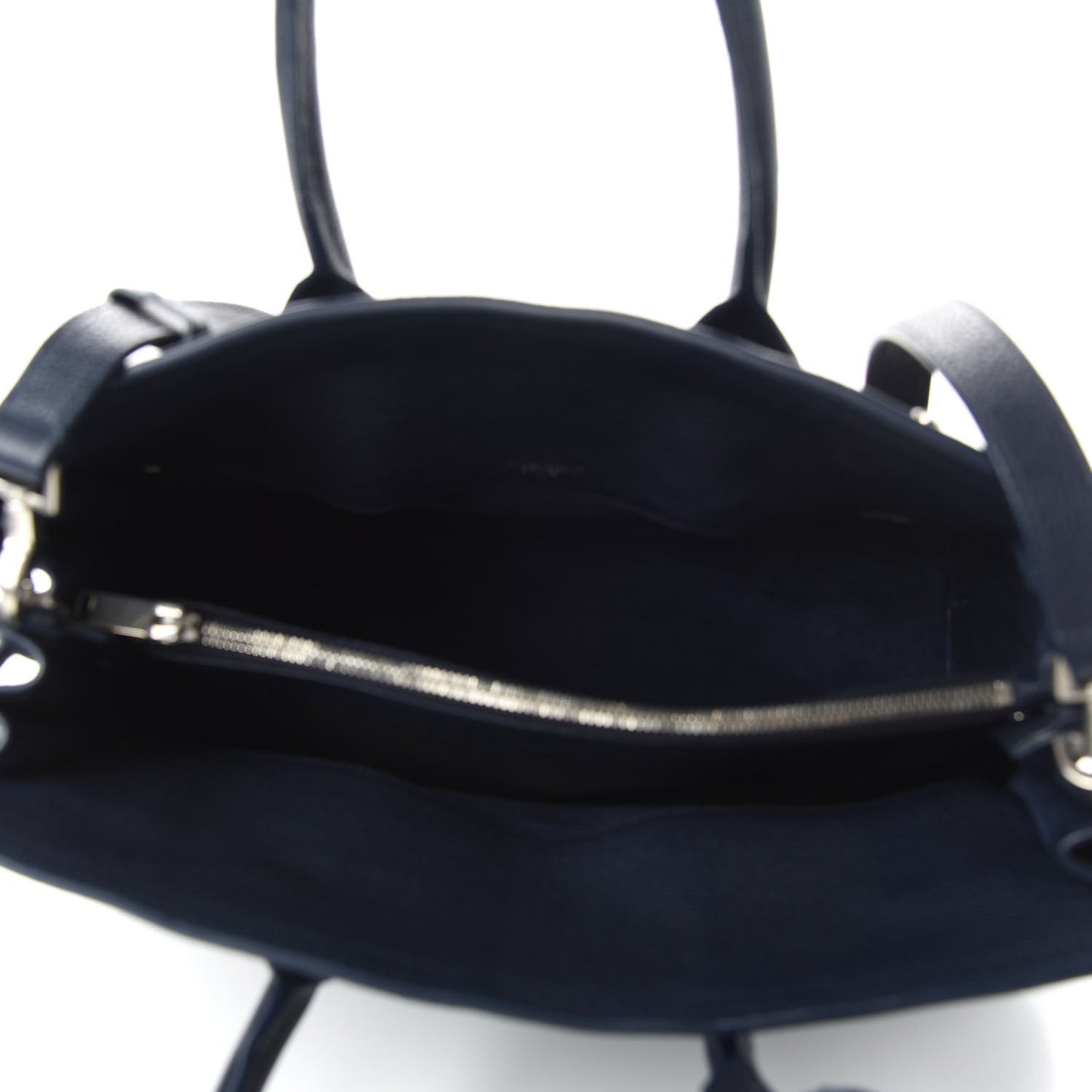 Grained Calfskin Small Supple Sac De Jour Navy
