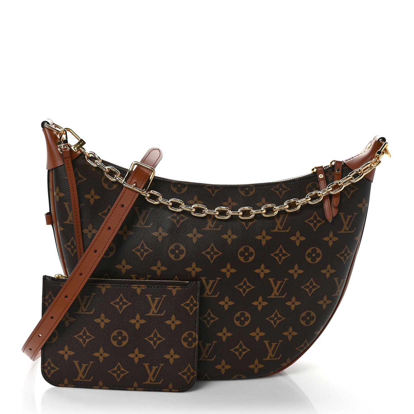 Reverse Monogram Loop Hobo