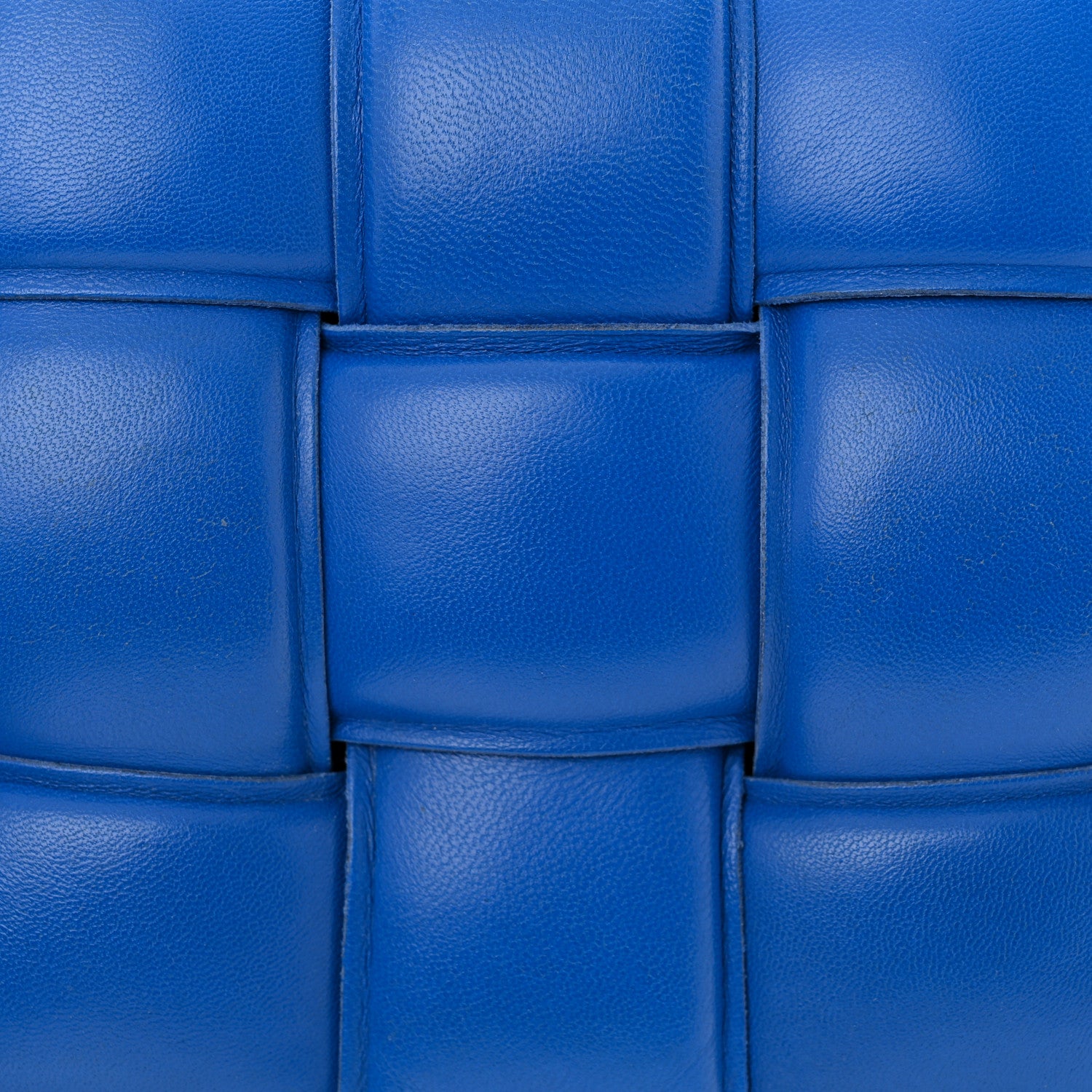 Bottega Veneta Lambskin Maxi Intreccio Padded Chain Cassette Crossbody Bag Cobalt 8 of 11