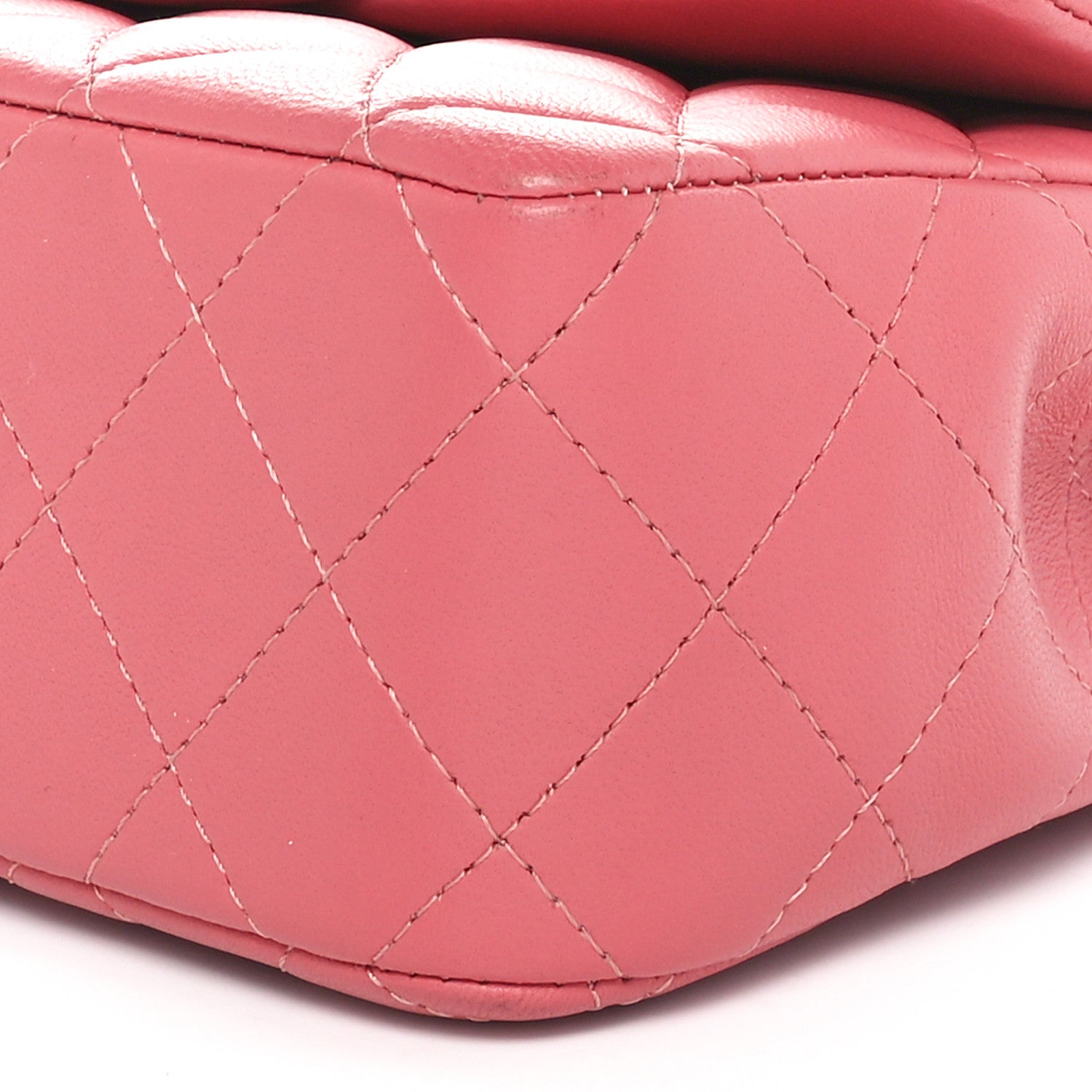 Chanel Lambskin Quilted Mini Rectangular Flap Pink 10 of 10
