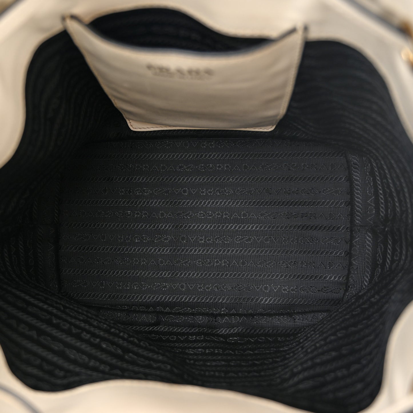 Saffiano Bucket Bag White