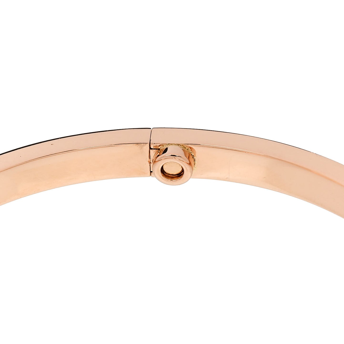 18K Pink Gold Diamond Small LOVE Paved Bracelet 17