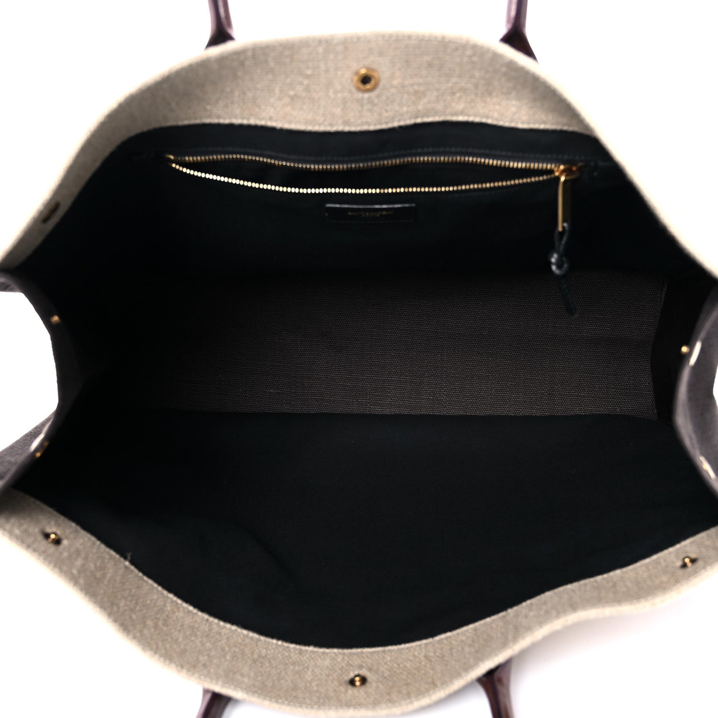 Linen Calfskin Rive Gauche Tote Natural