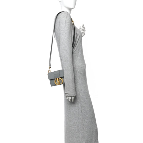Box Calfskin 30 Montaigne Box Bag Gray