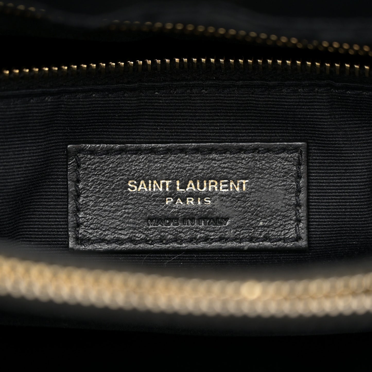 Calfskin Y Quilted Monogram Medium Loulou Chain Satchel Black