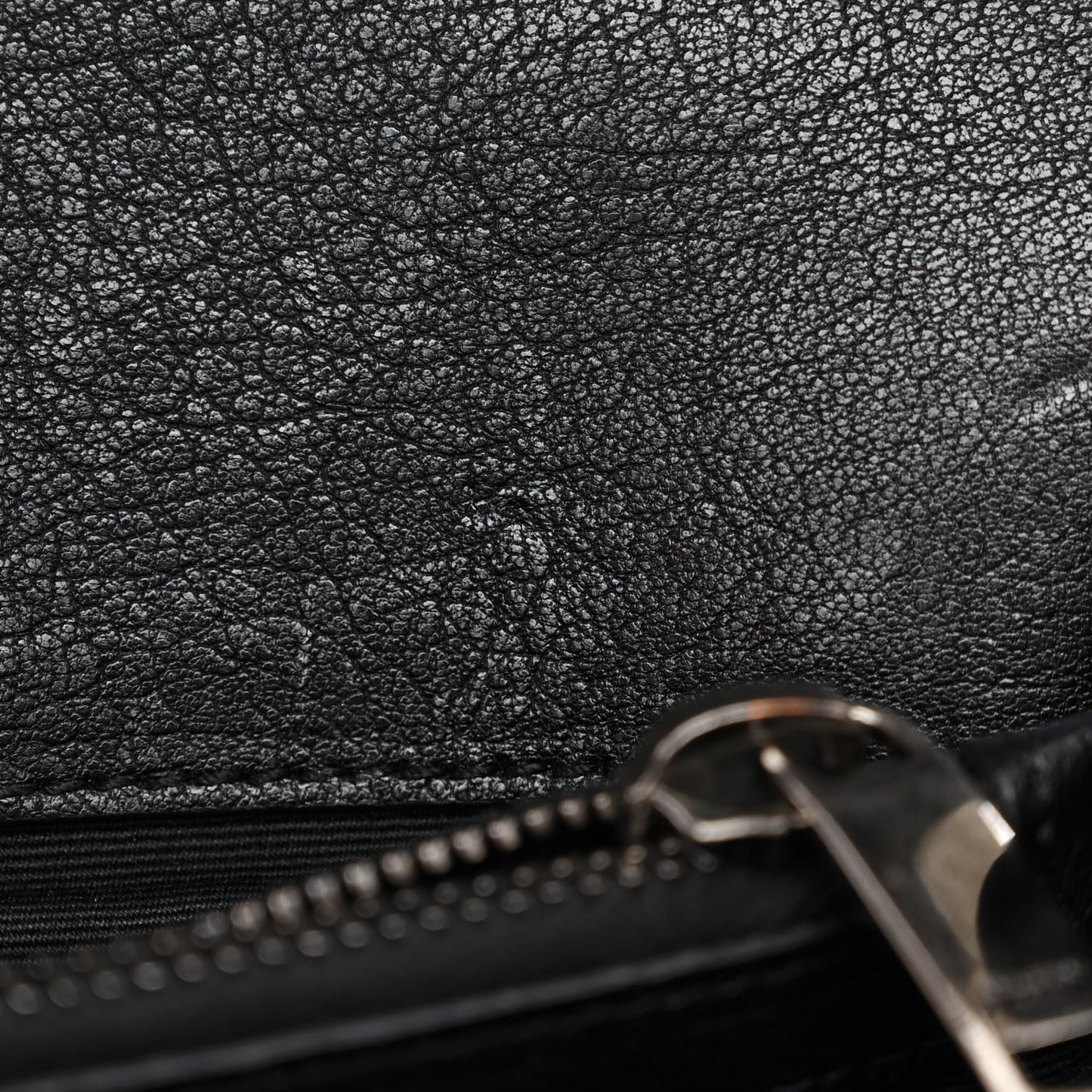 Sheepskin Matelasse Chevron Monogram Medium College Bag Black