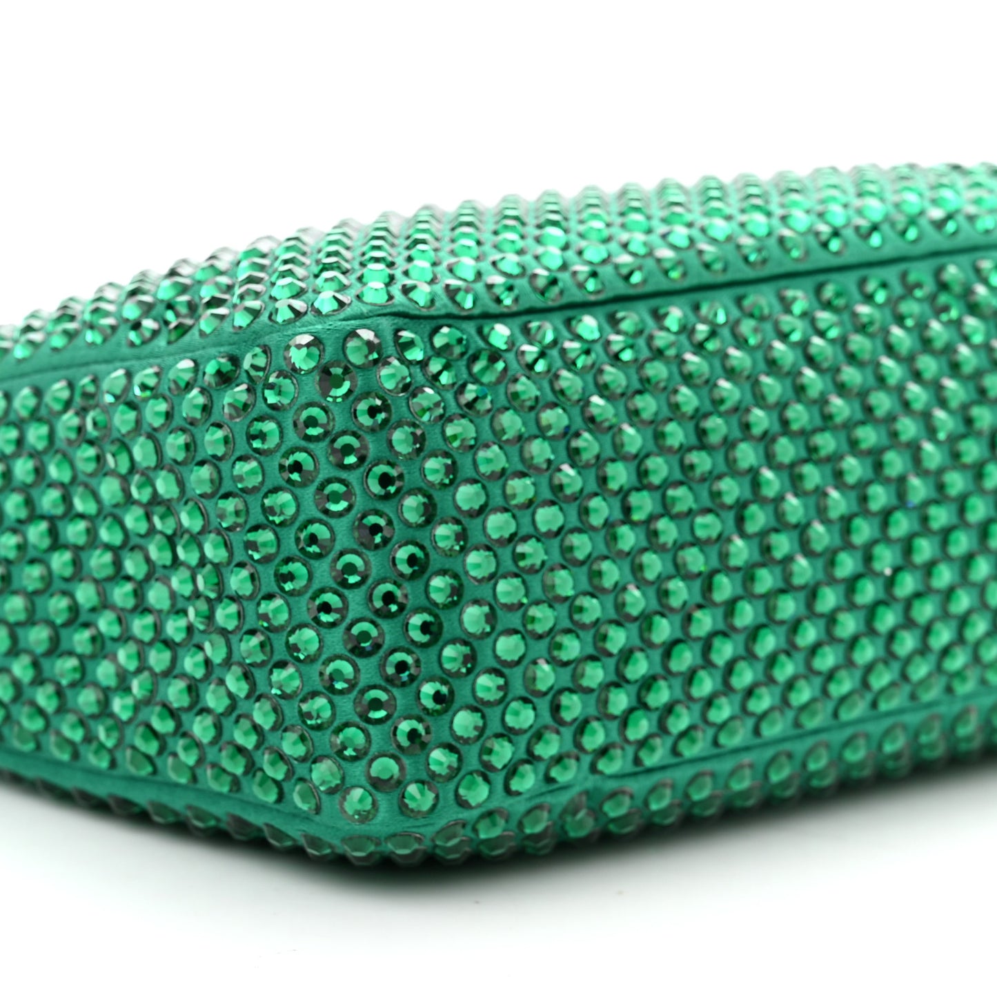 Satin Crystal Mini Re-Edition 2000 Bag Mango