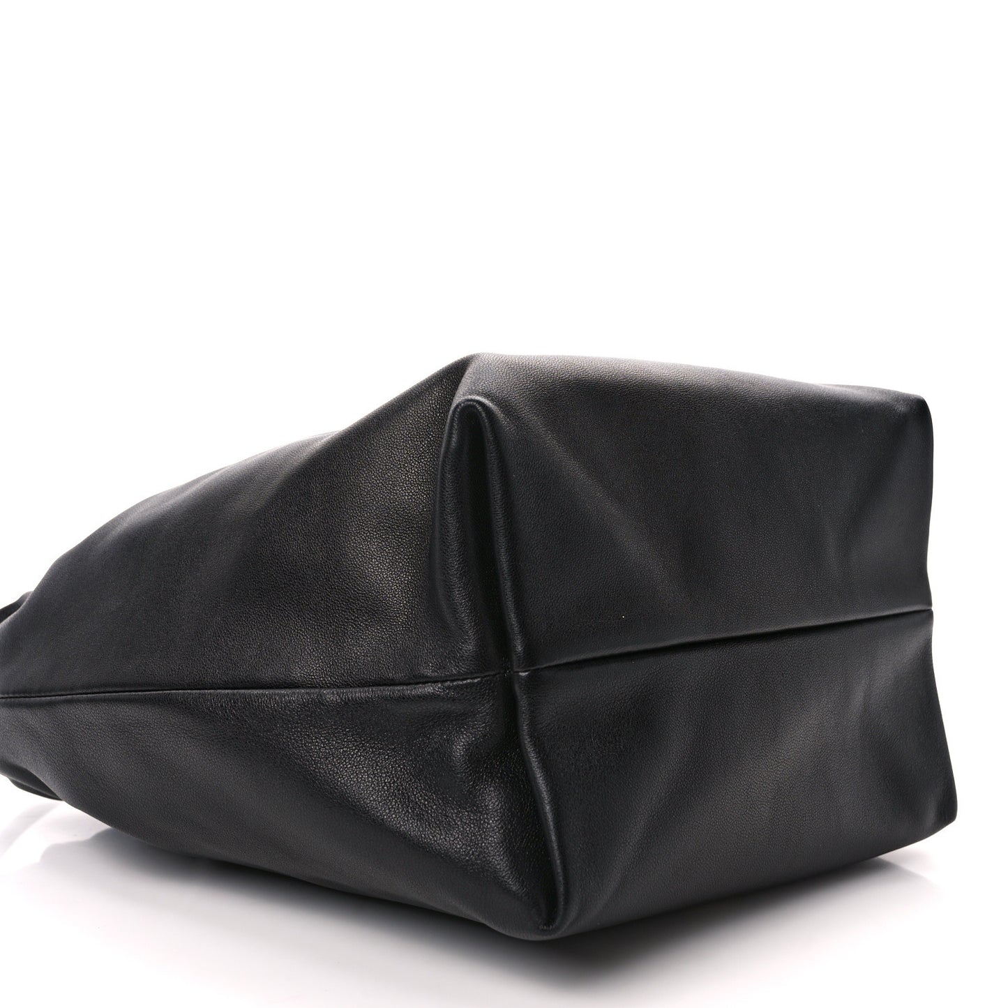 Nappa Vlogo Pouf Pouch Black
