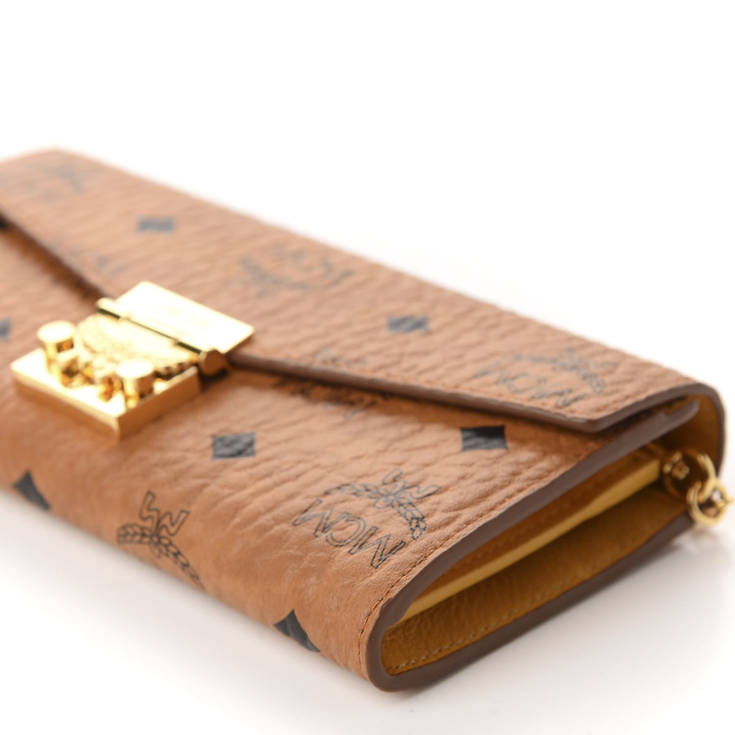 Visetos Large Patricia Wallet On Chain Cognac