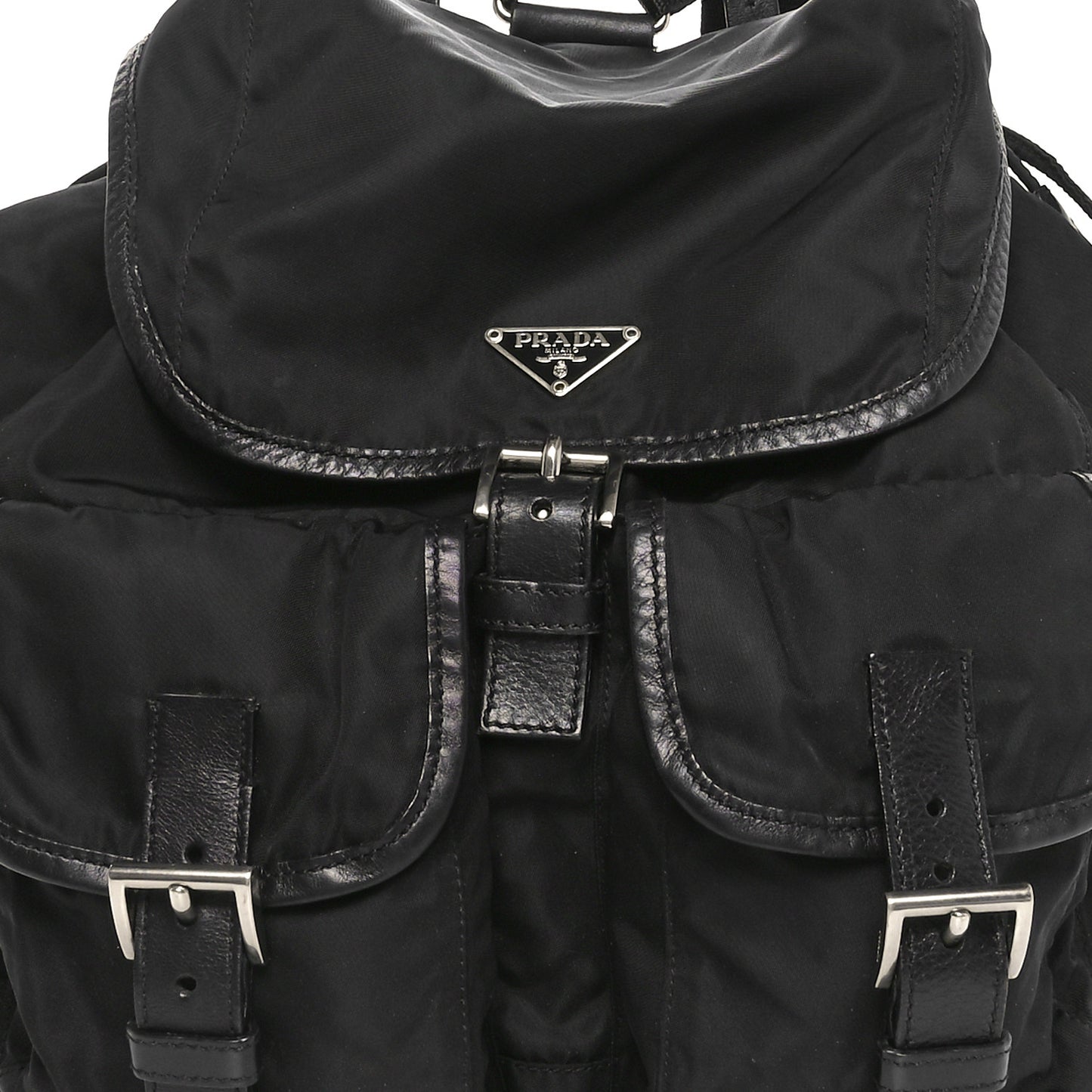 Tessuto Nylon Vela Medium Backpack Black