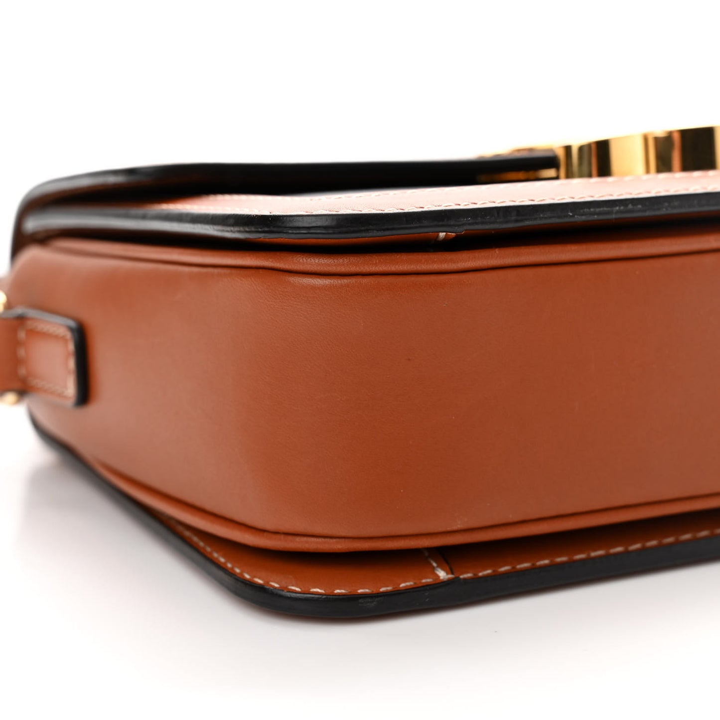 Calfskin Triomphe Canvas Teen Triomphe Bag Tan