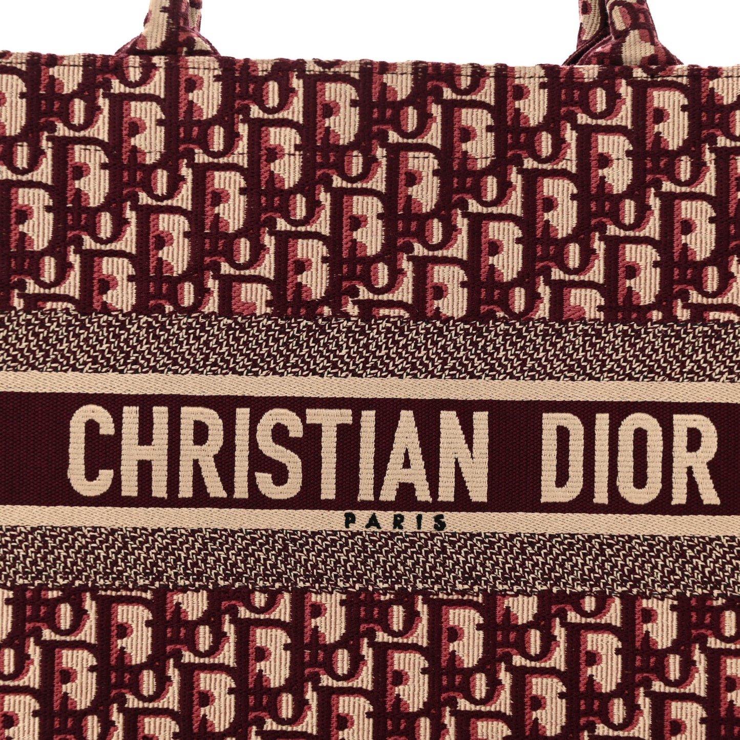 Oblique Medium Book Tote Burgundy Multicolor