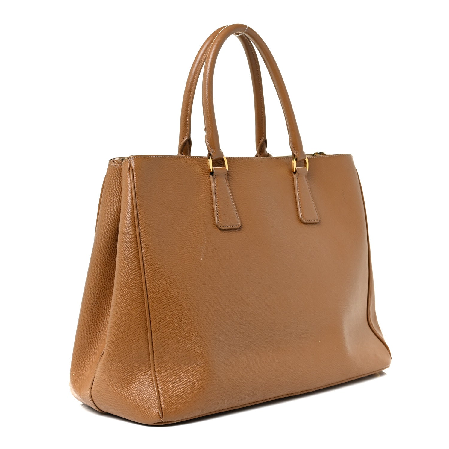 Prada Saffiano Large Galleria Double Zip Tote Caramel 3 of 32