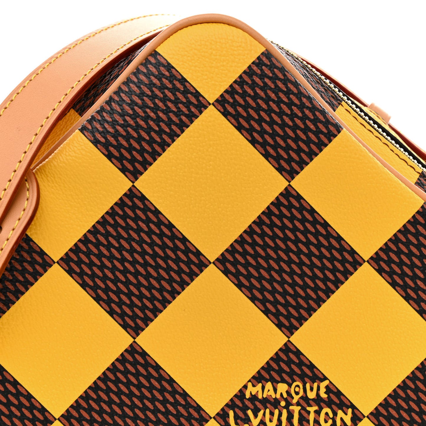 Damier Pop Chess Messenger Jaune Mat