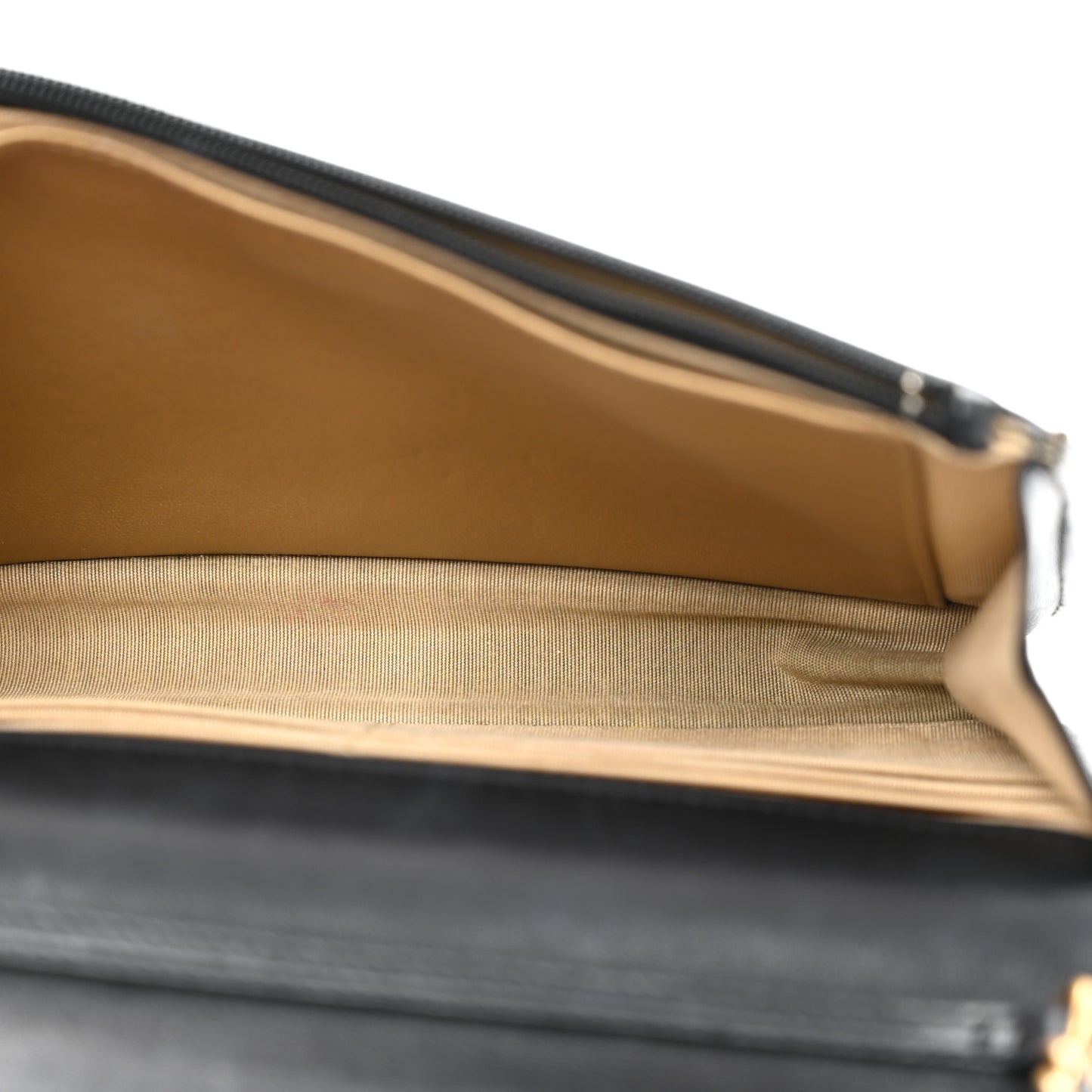 Lambskin Quilted CC Pearl Crush Wallet on Chain WOC Black