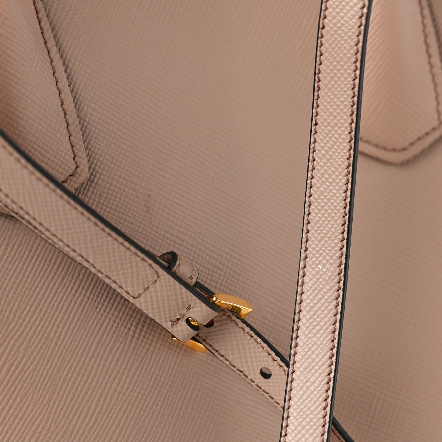 Saffiano Cuir Large Double Bag Cammeo