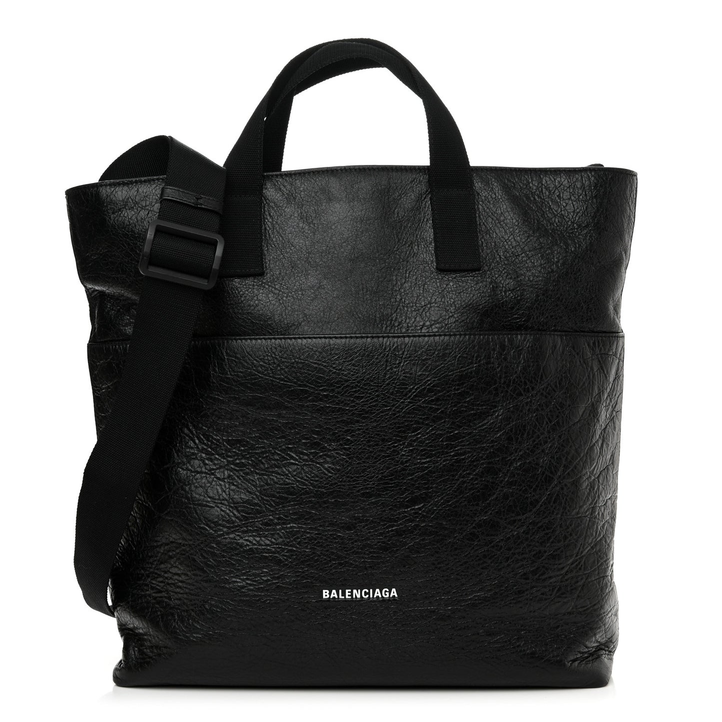 Agneau Arena Explorer Tote Bag with Strap Black