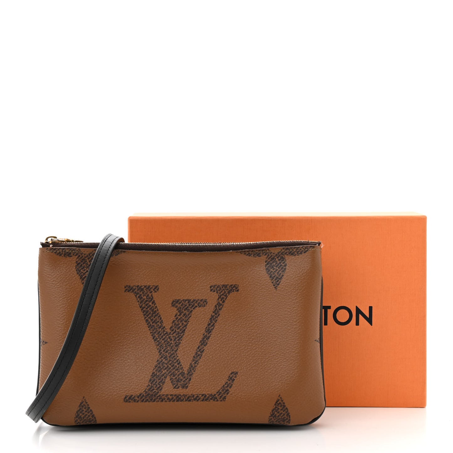 Reverse Monogram Giant Double Zip Pochette