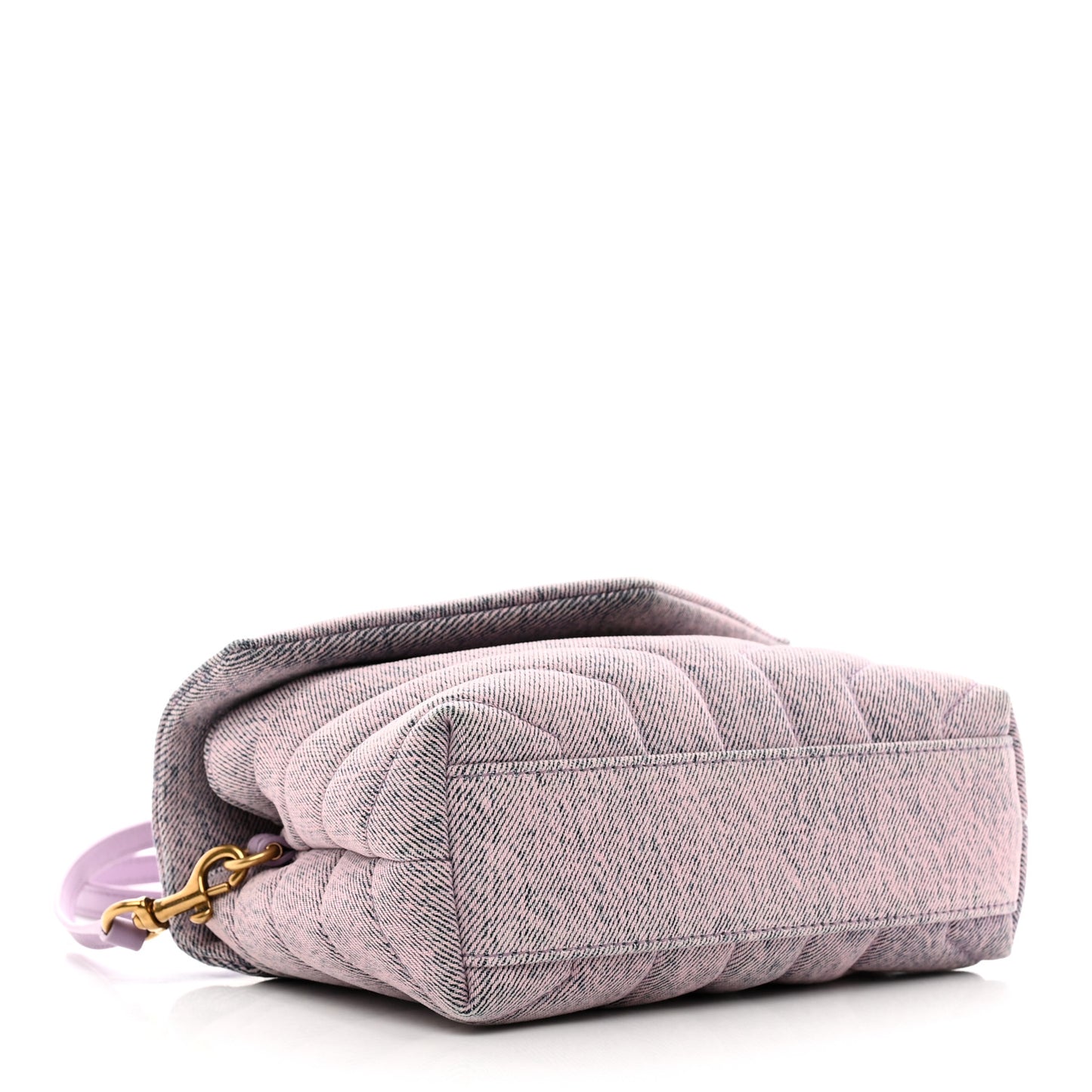 Denim Y Quilted Monogram Toy Loulou Crossbody Bag Bleached Lilac