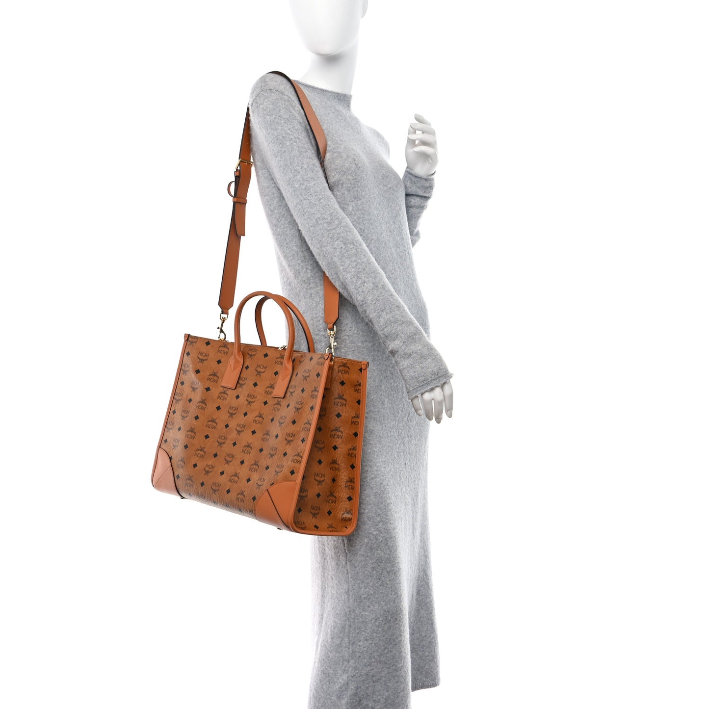 Visetos Large Munchen Tote Cognac