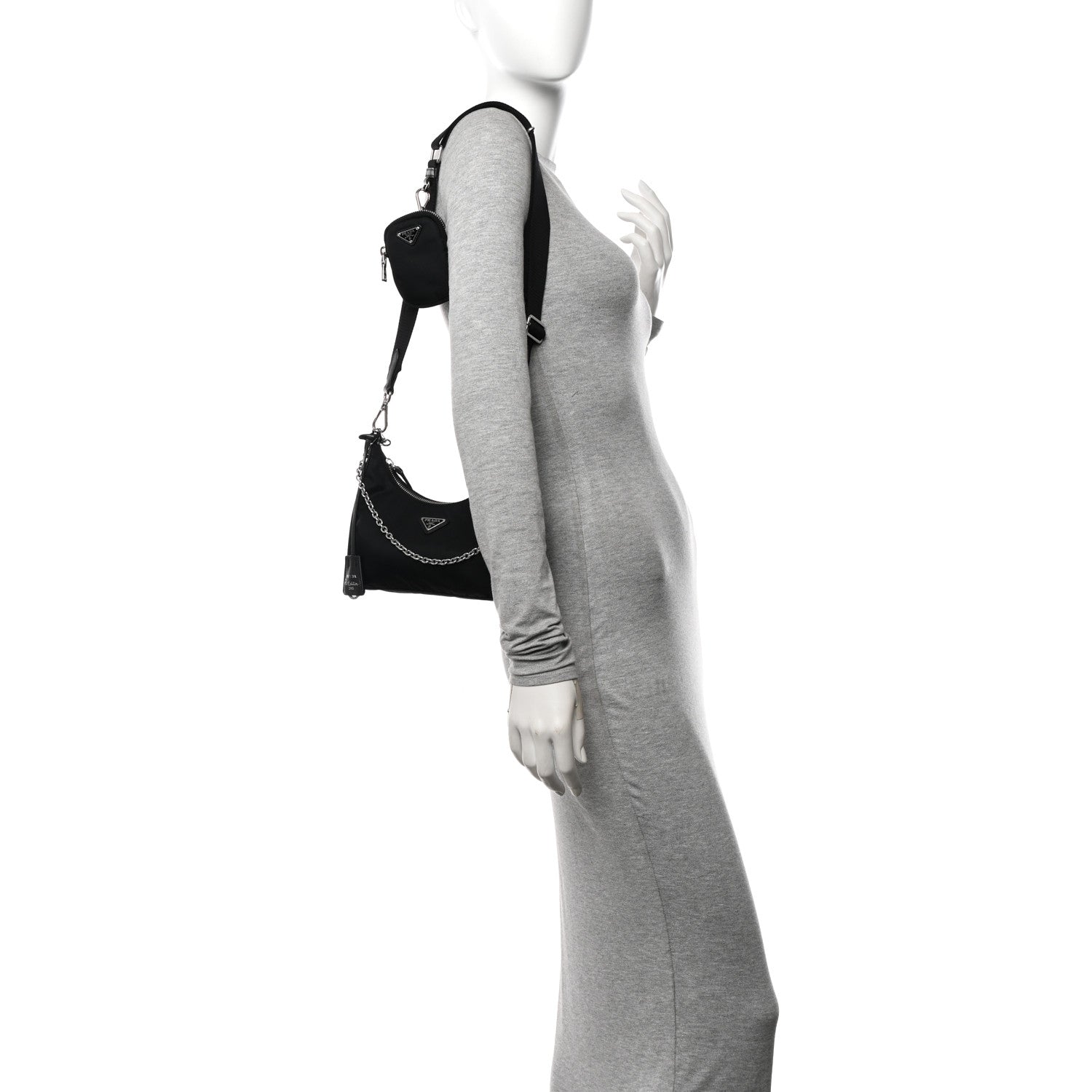 Prada Nylon Re-Edition 2005 Shoulder Bag Black 2 of 12