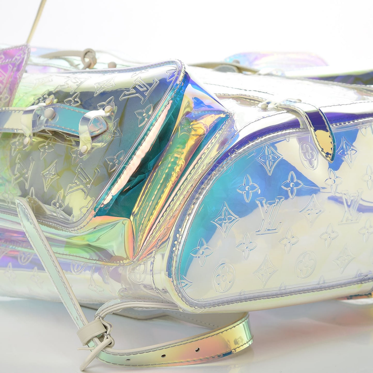 PVC Monogram Christopher Backpack GM Iridescent Prism