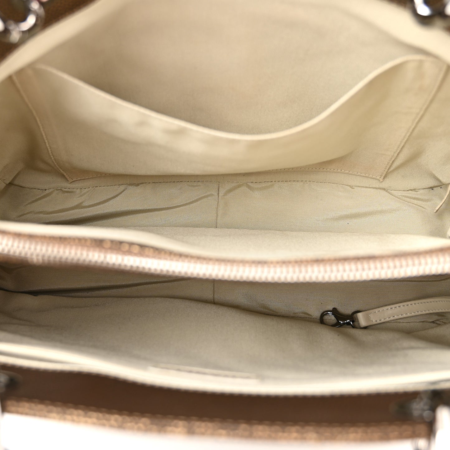 Metallic Caviar Quilted Grand Shopping Tote GST Bronze