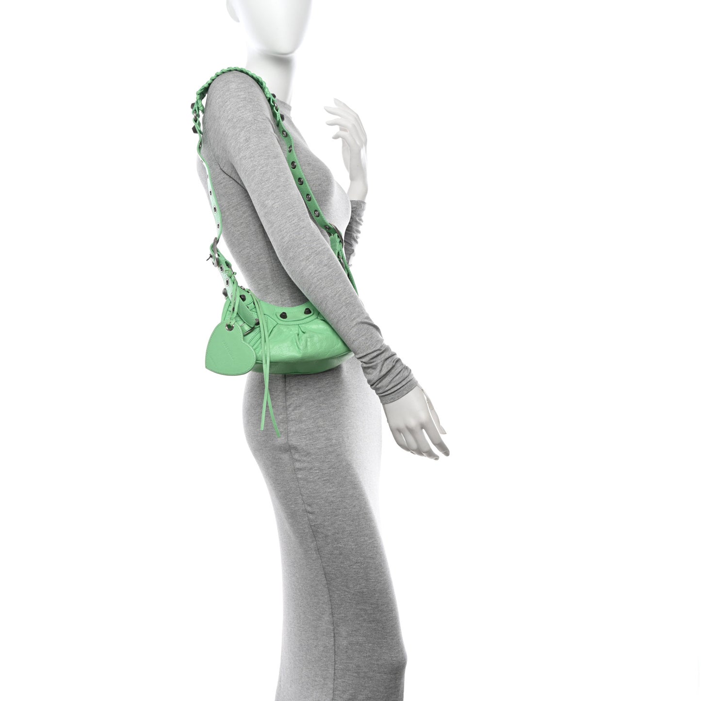 Agneau Arena Le Cagole Shoulder Bag XS Mint Green