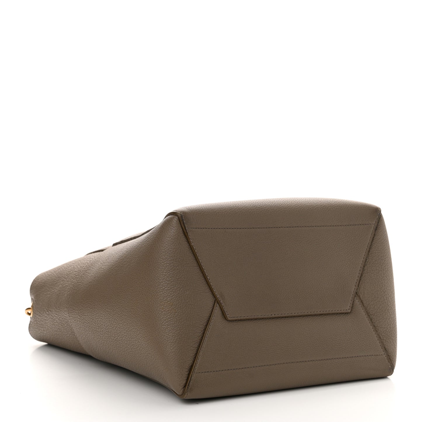 Soft Grained Calfskin Sangle Bucket Bag Taupe