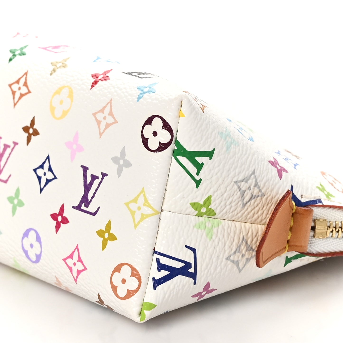 Monogram Multicolor Cosmetic Pouch White Litchi
