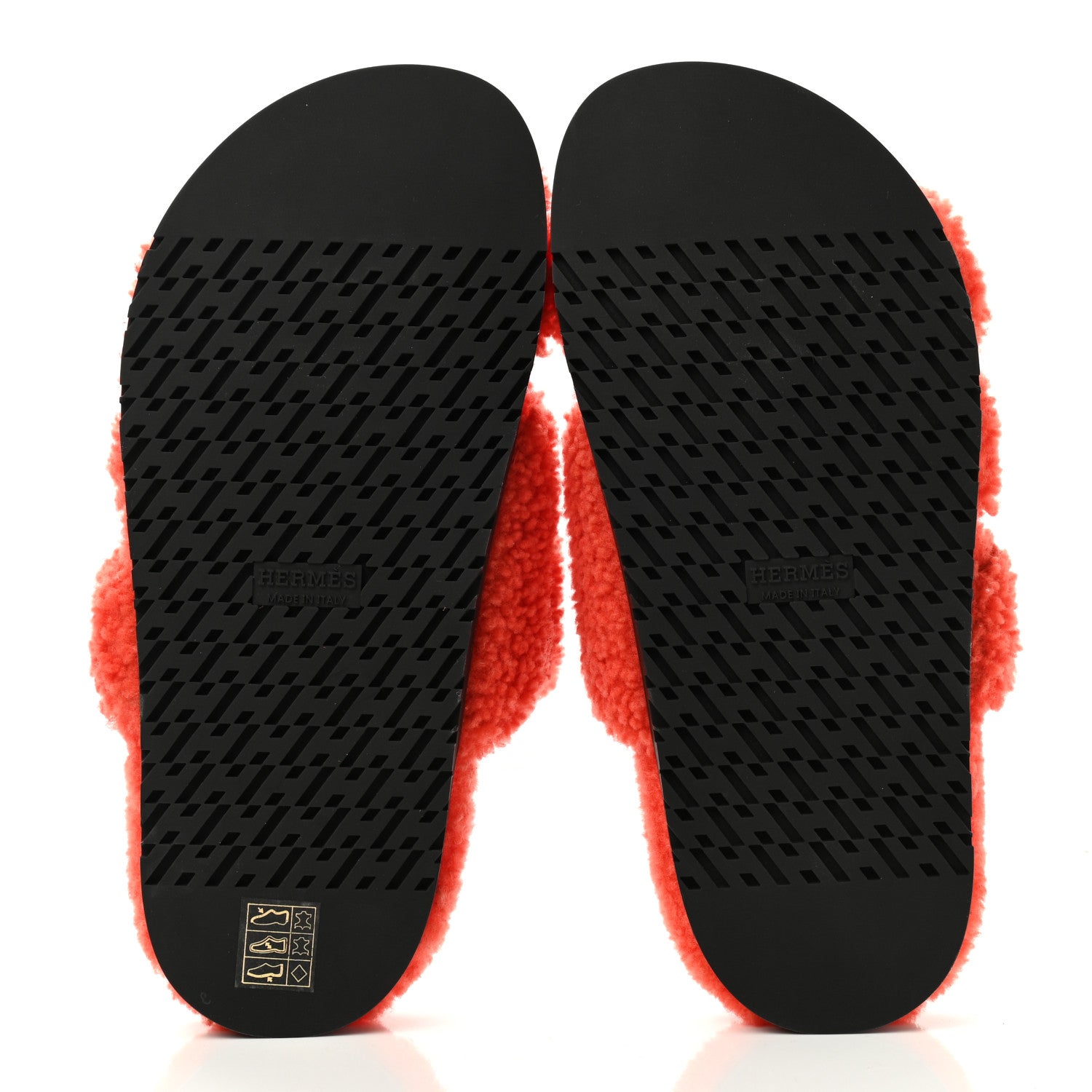 Hermes Woolskin Womens Chypre Sandals 36.5 Orange 5 of 8