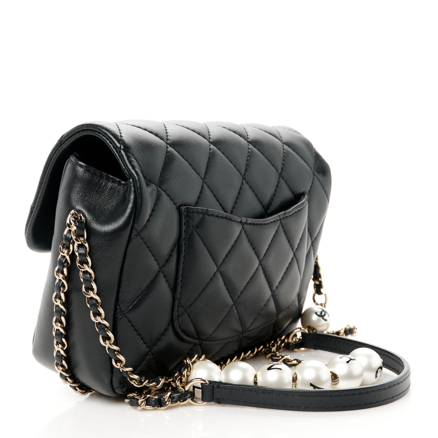 Lambskin Quilted Small My Precious Flap Black