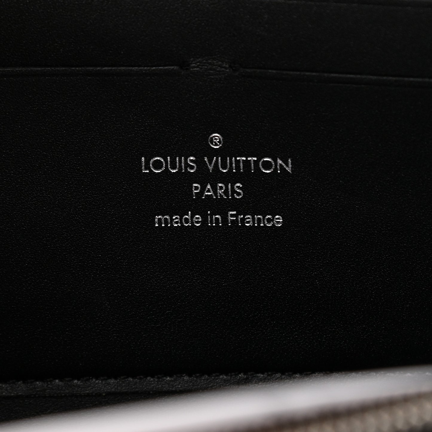 Calfskin Splash Print Twist Chain Wallet Black