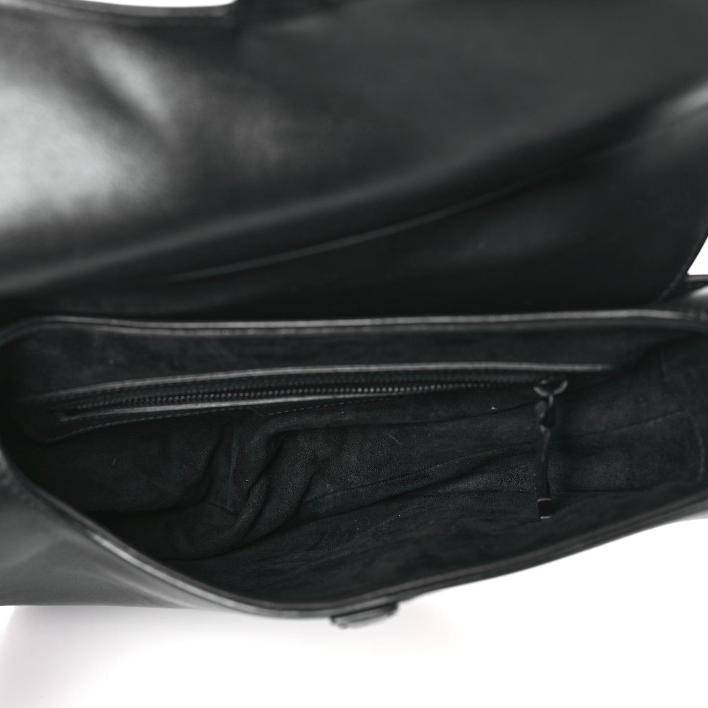Ultra Matte Calfskin Saddle Bag Black