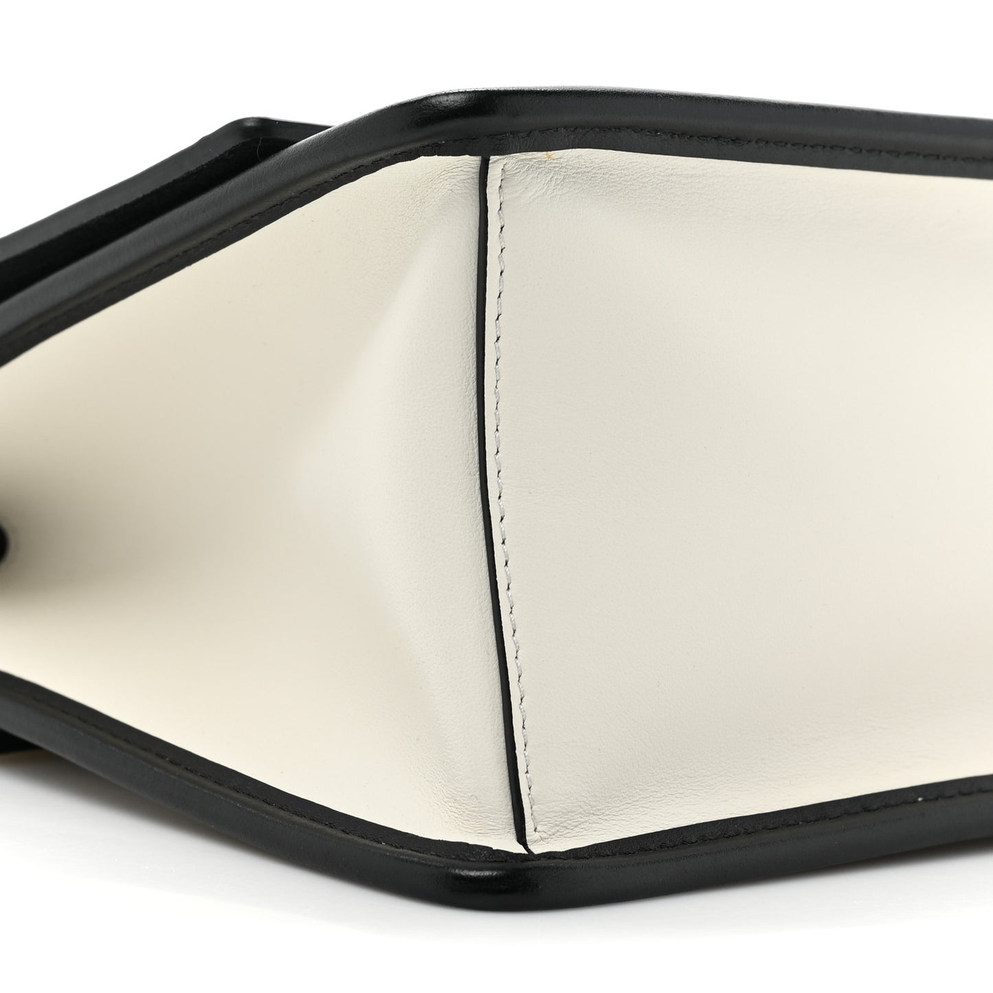 Vitello Century Alcantara F is Fendi Bi-Color Kan I Shoulder Bag White Black