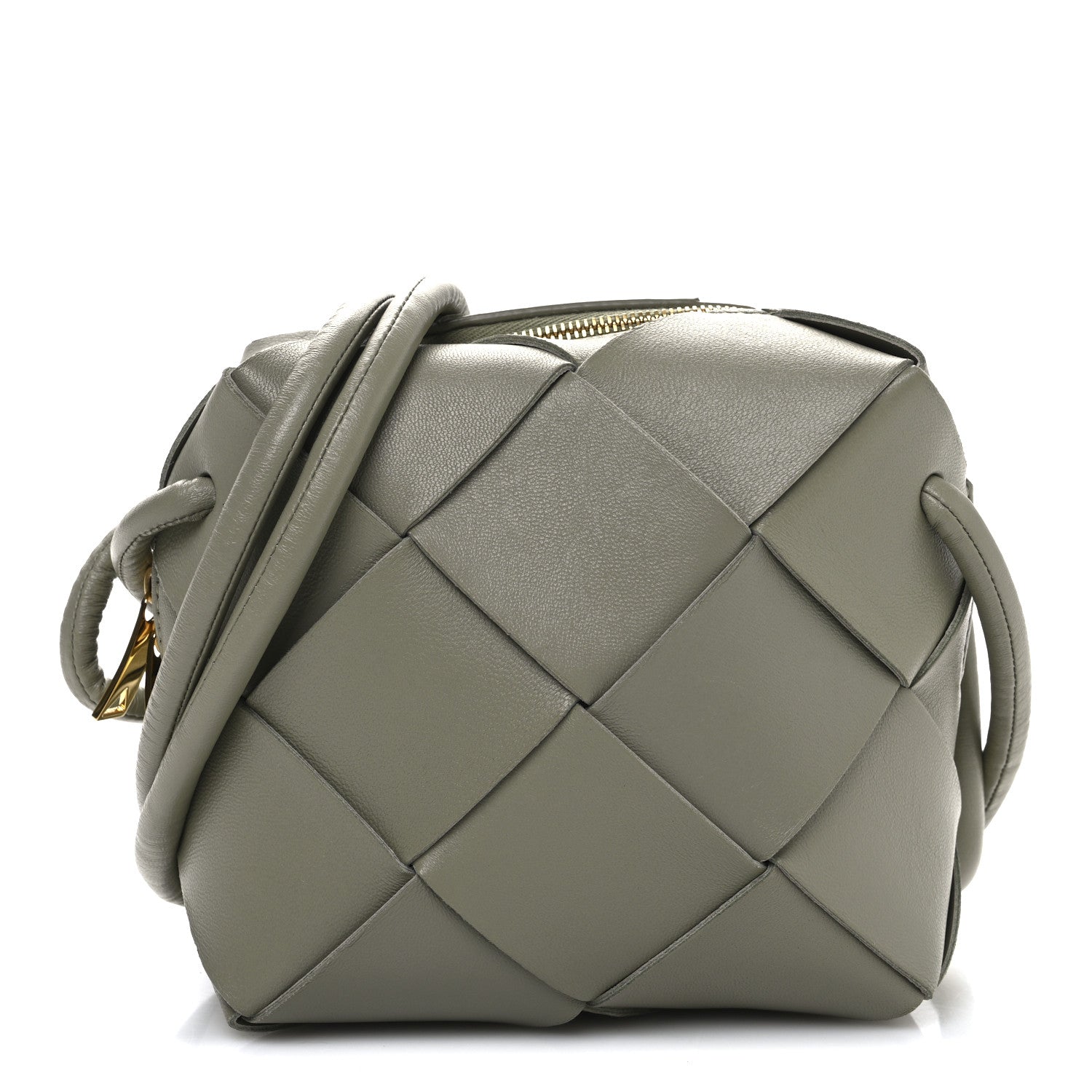 Bottega Veneta Lambskin Maxi Intrecciato Mini Cassette Camera Bag