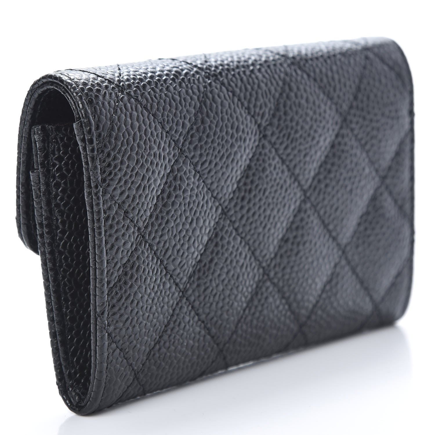Chanel Caviar Quilted Flap Card Holder Black 3 of 9