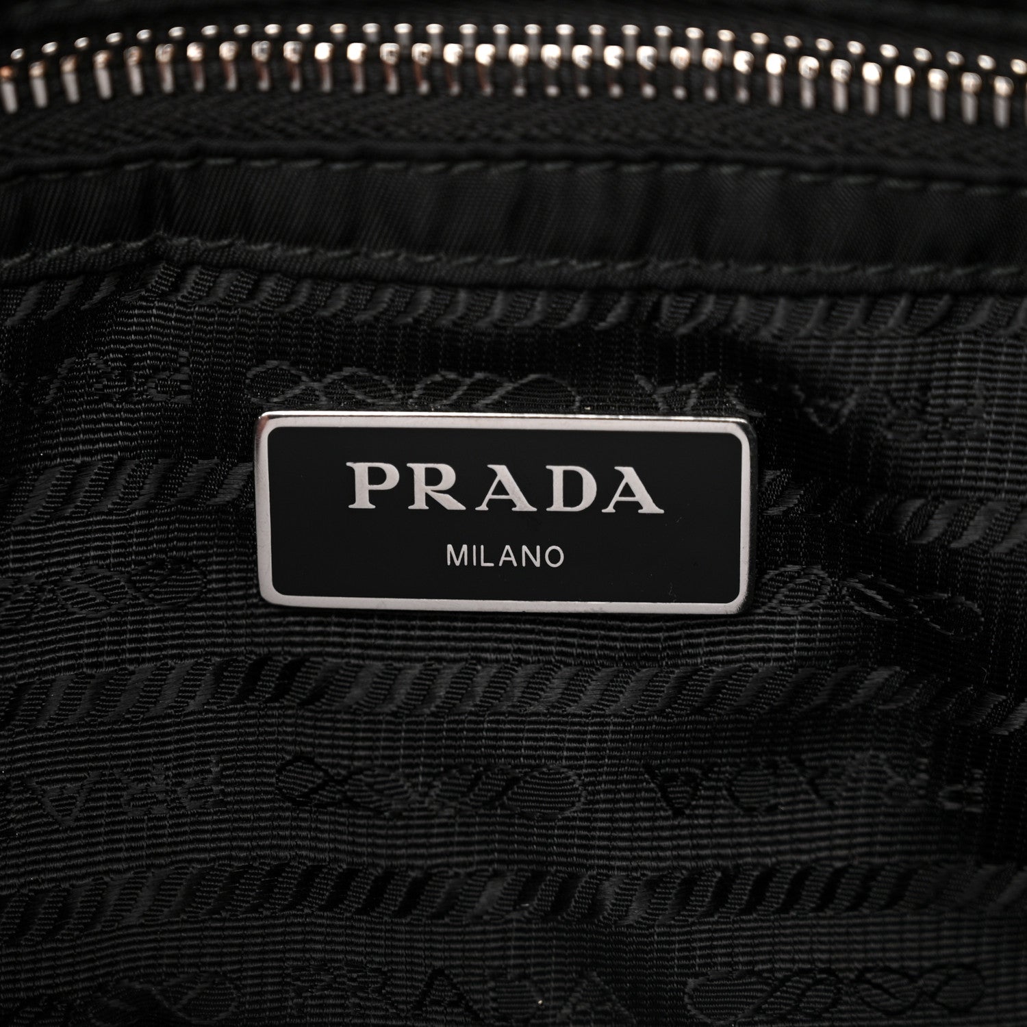 Prada Re-Nylon Nappa Triangle Quilted Padded Double Handled Zip Pocket Tote Black 7 of 10