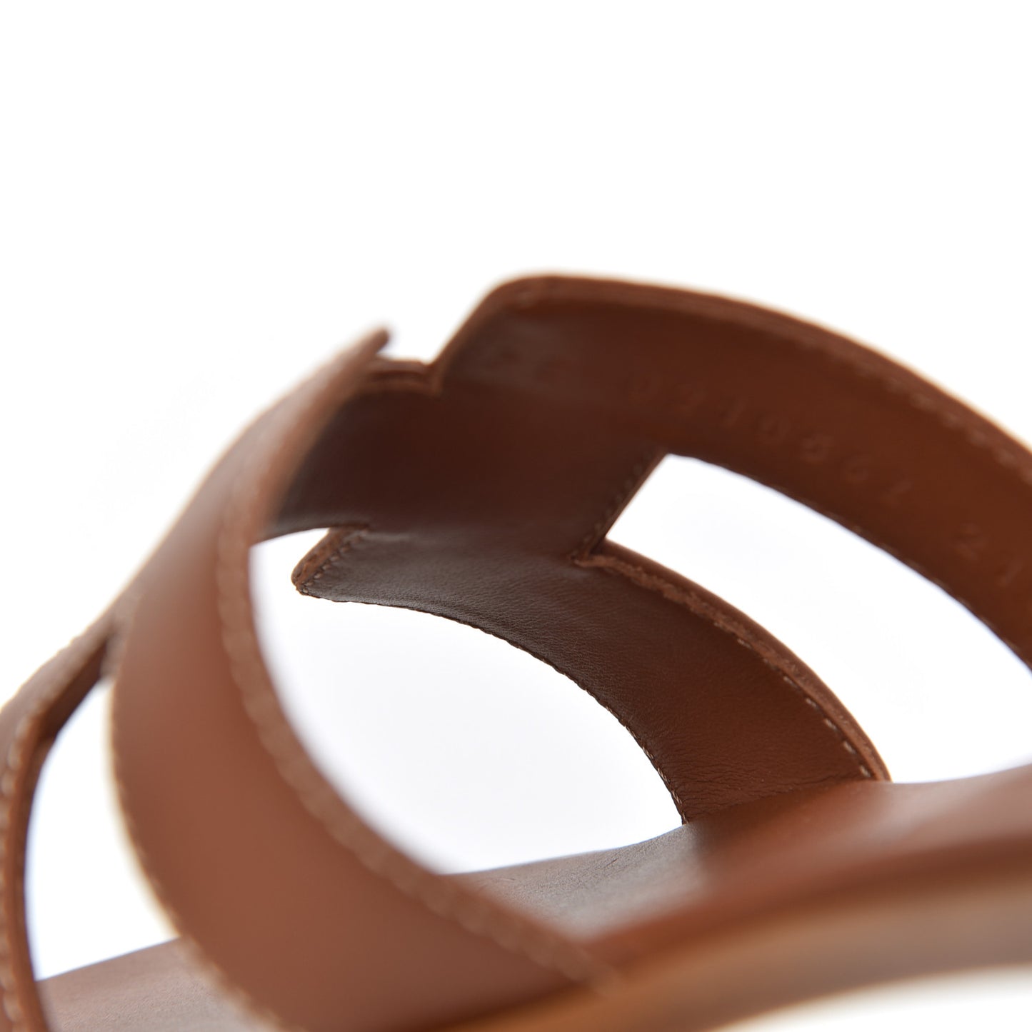 Box Calfskin Oran Sandals 37.5 Gold