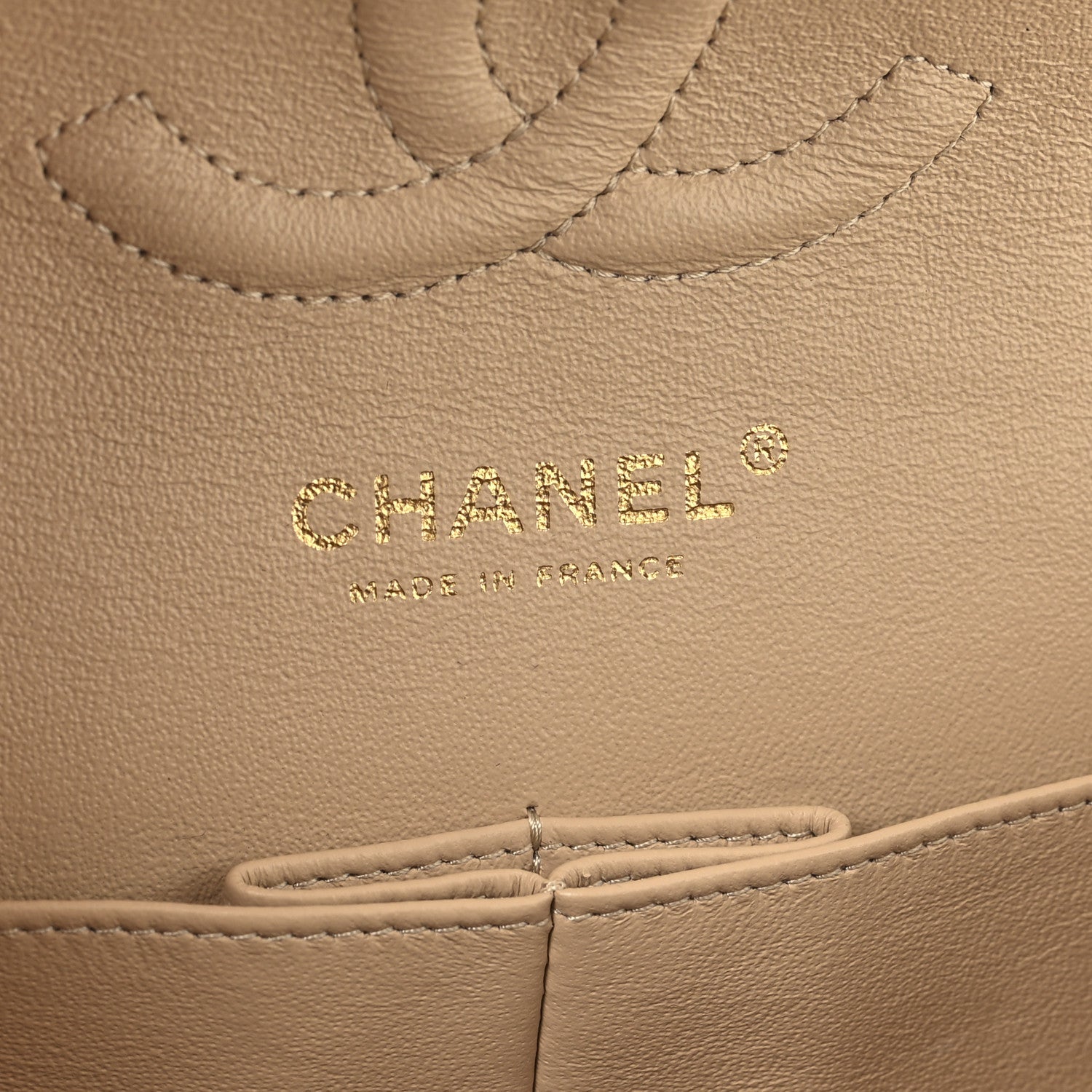 Chanel Caviar Quilted Medium Double Flap Beige 6 of 11