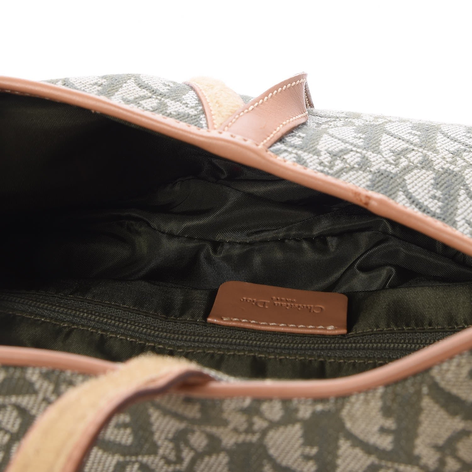 Christian Dior Monogram Double Saddle Bag Green 5 of 13