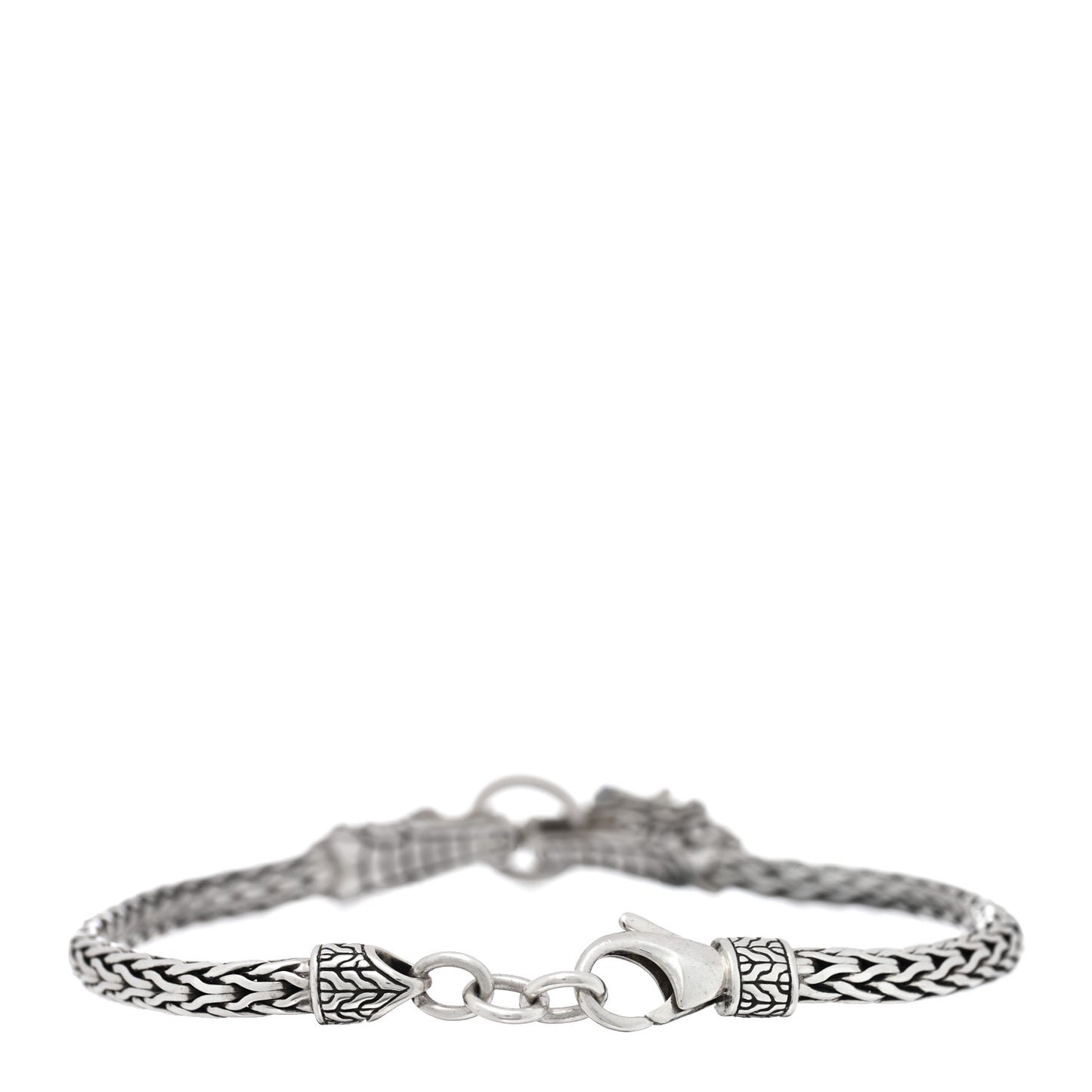 Sterling Silver Blue Sapphire Double Dragon Head Legends Naga Bracelet