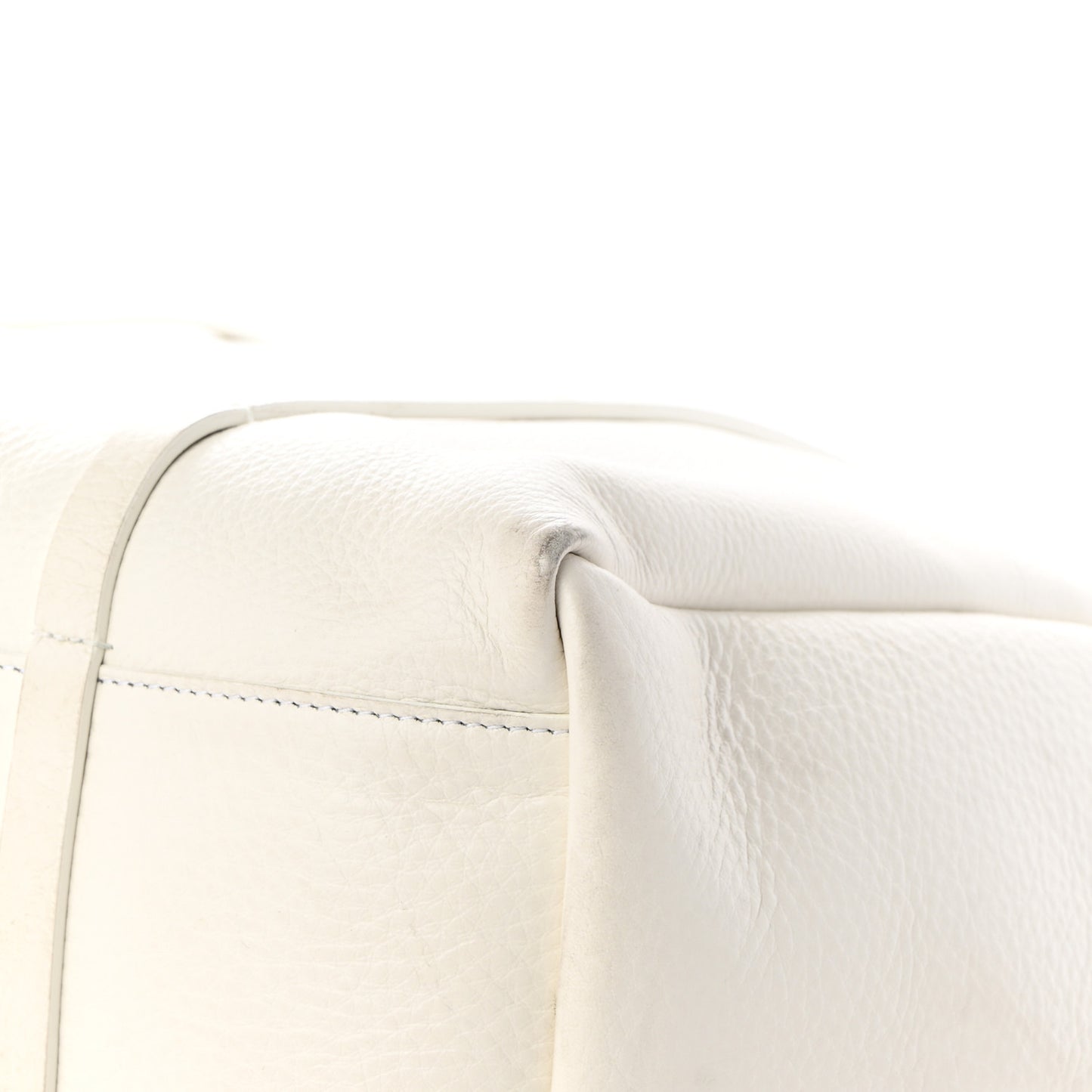 Smooth Calfskin Double Sided Medium Everyday Tote Optic White Black