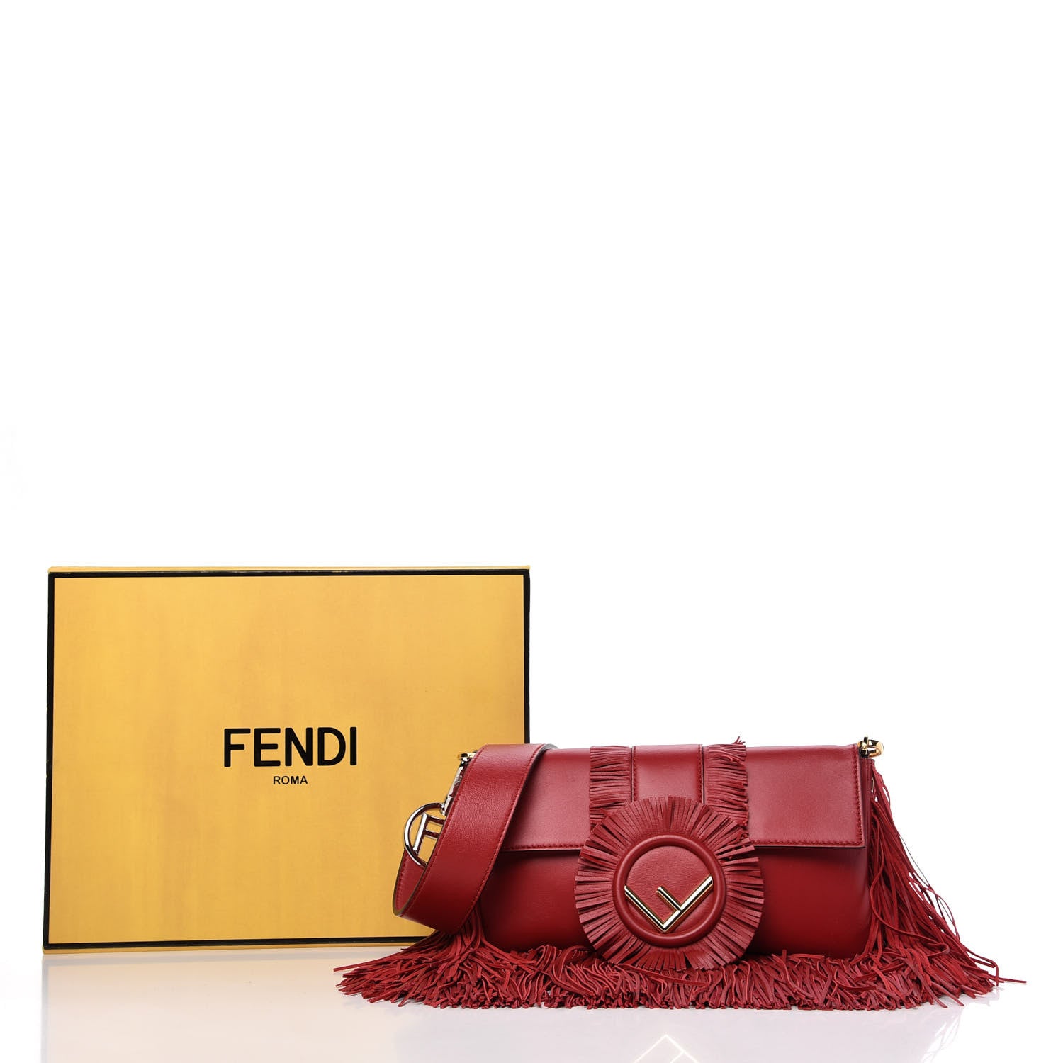 Fendi Nappa F is Fendi Fringe Baguette Fragola 11 of 11