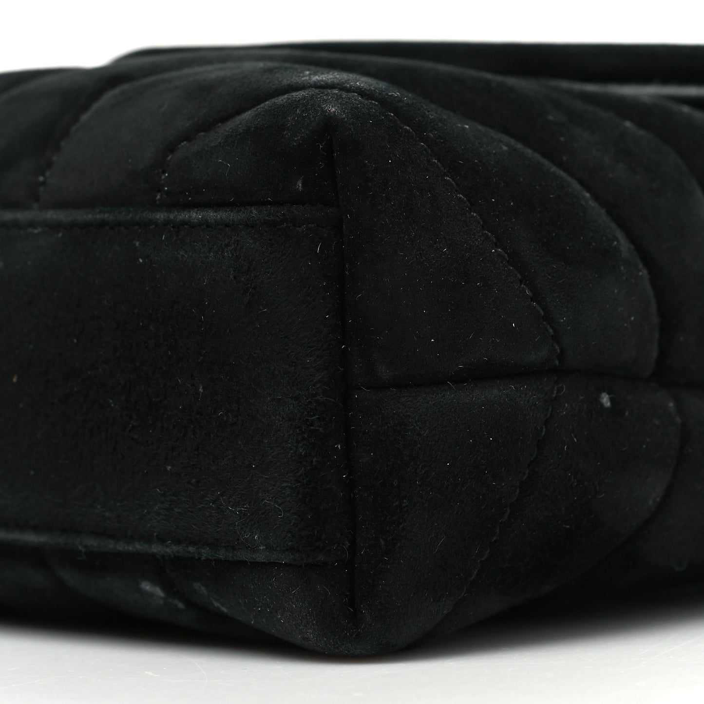 Suede Y Quilted Monogram Toy Loulou Crossbody Bag Black