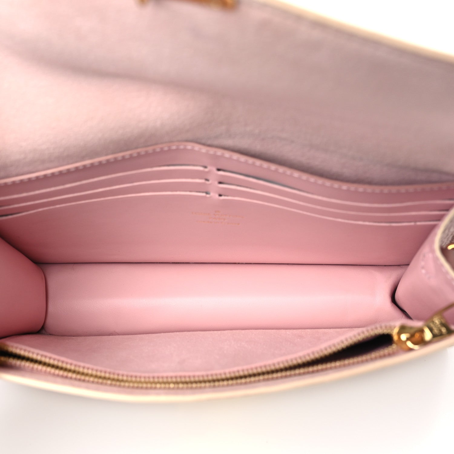 Louis Vuitton Damier Azur Croisette Chain Wallet Rose Ballerine 5 of 9