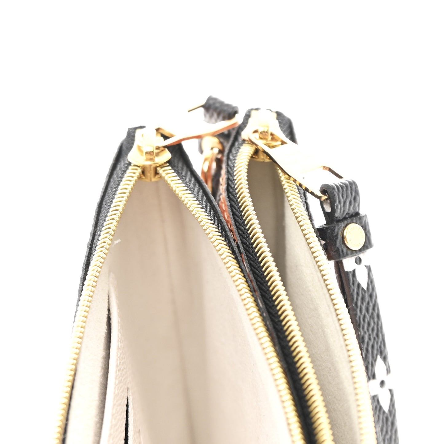 Monogram Giant Crafty Double Zip Pochette Creme Caramel