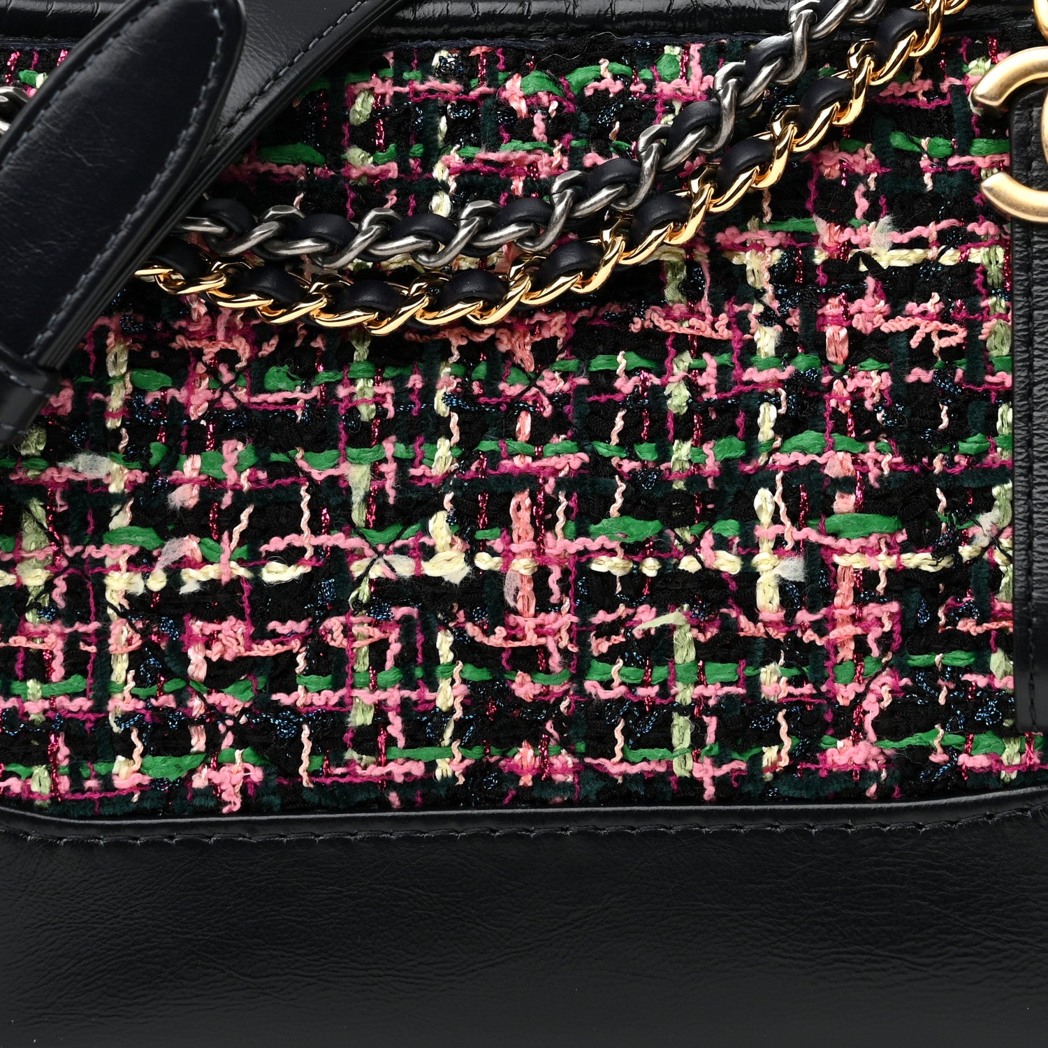 Chanel Tweed Calfskin Small Gabrielle Hobo Multi 8 of 11