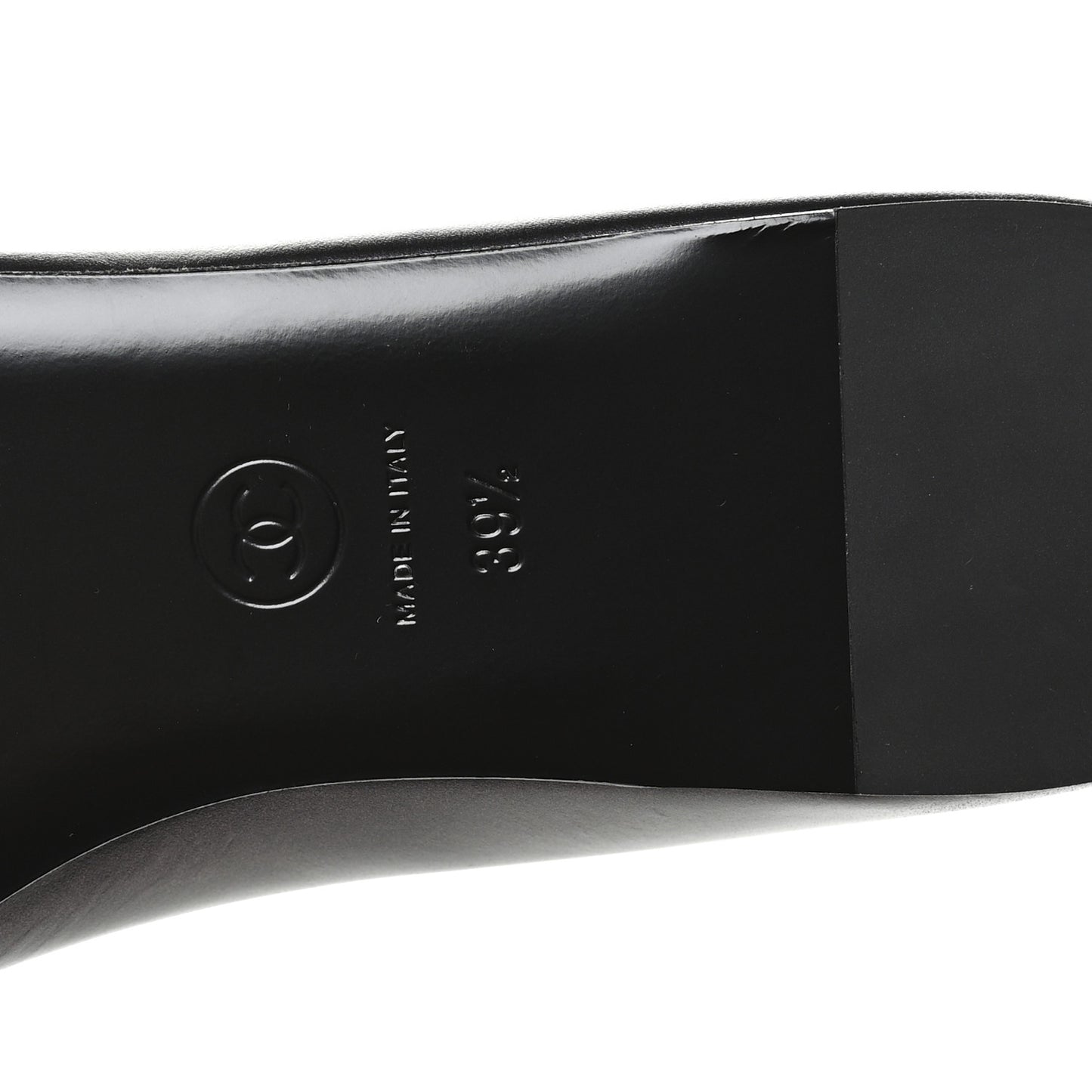 Lambskin Grosgrain Mary Jane Flats 39.5 Black