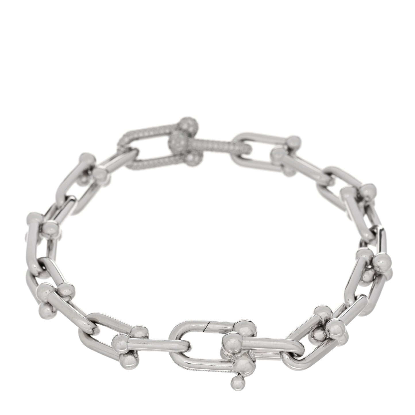 18K White Gold Diamond Medium HardWear Link Bracelet